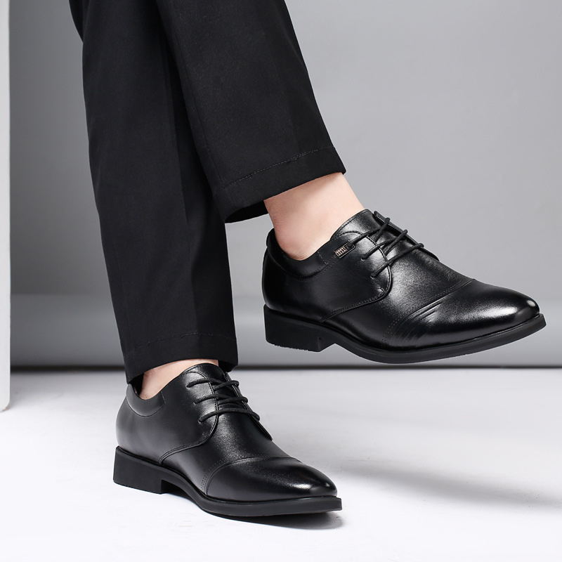 Business leather shoes male 202 spring new leather men's formal shoes England cowhide casual single shoes male tide