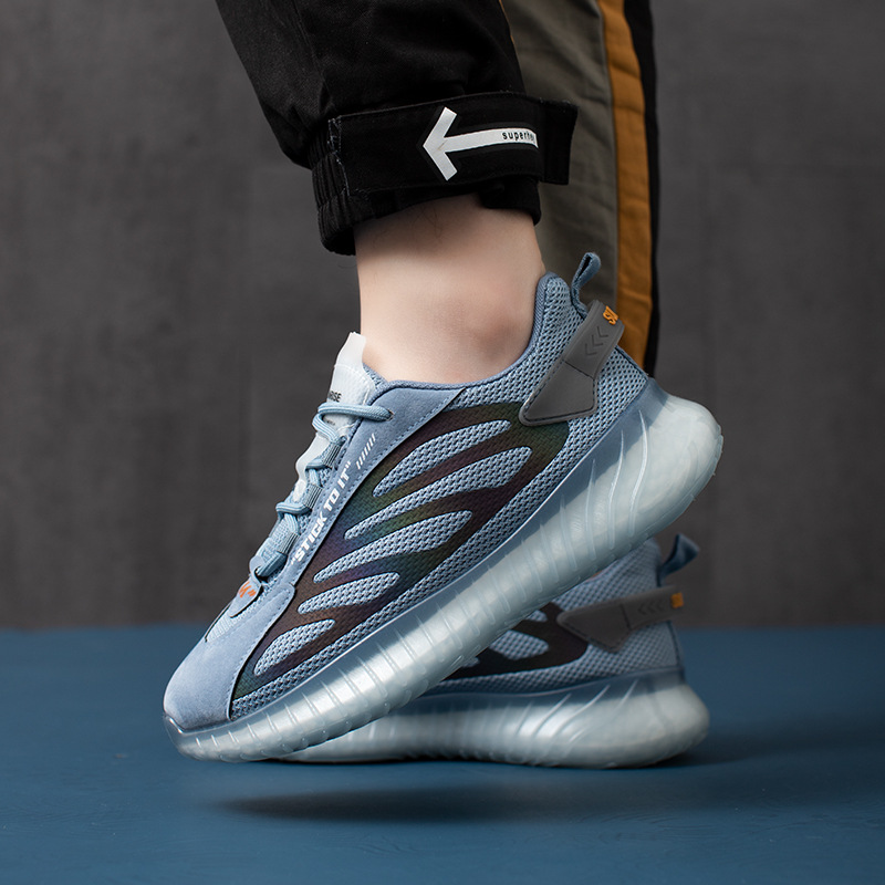 Sneakers for men Summer thin breathable 202 new popcorn shock absorbent soft sole for men sports running shoes for men