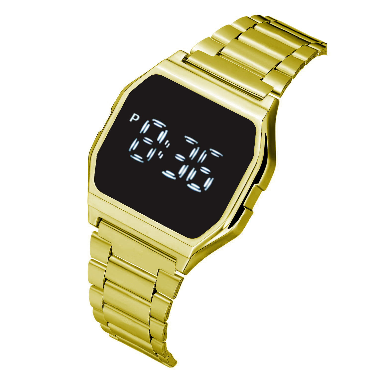 Factory direct sales of F91 metal steel band LED watch, square foreign trade fashionable electronic watch, touch watch for students, men and women Application Scenario