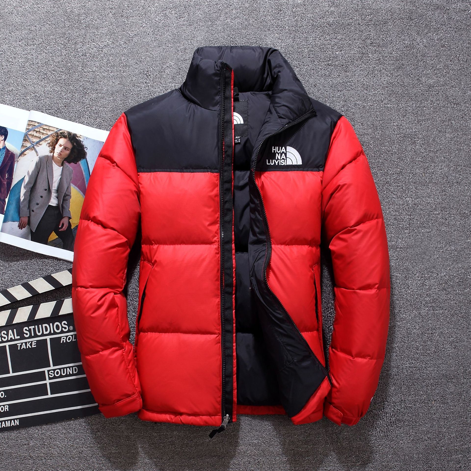 2021 North New Style Men's Down Jacket Korean version, large size, loose, short style, multi-color and multi-size for teenagers, one-piece consignment details Picture