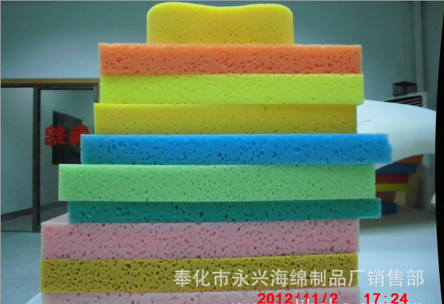 Sponge blocks, household dishwashing and cleaning sponges, kitchen scouring pads, dishwashing cloths, high-density sponge sponges, sponge sponges