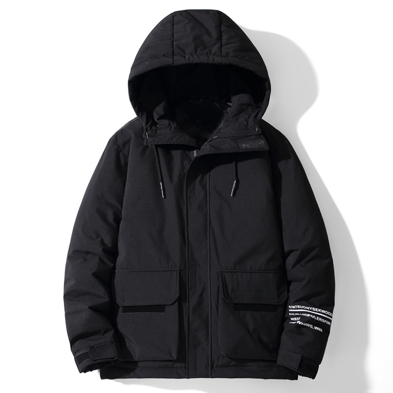 "2021 Men's down jacket Outdoor solid color Casual sports youth Korean-style warm workwear jacket Trend one-piece consignment. Item Picture
