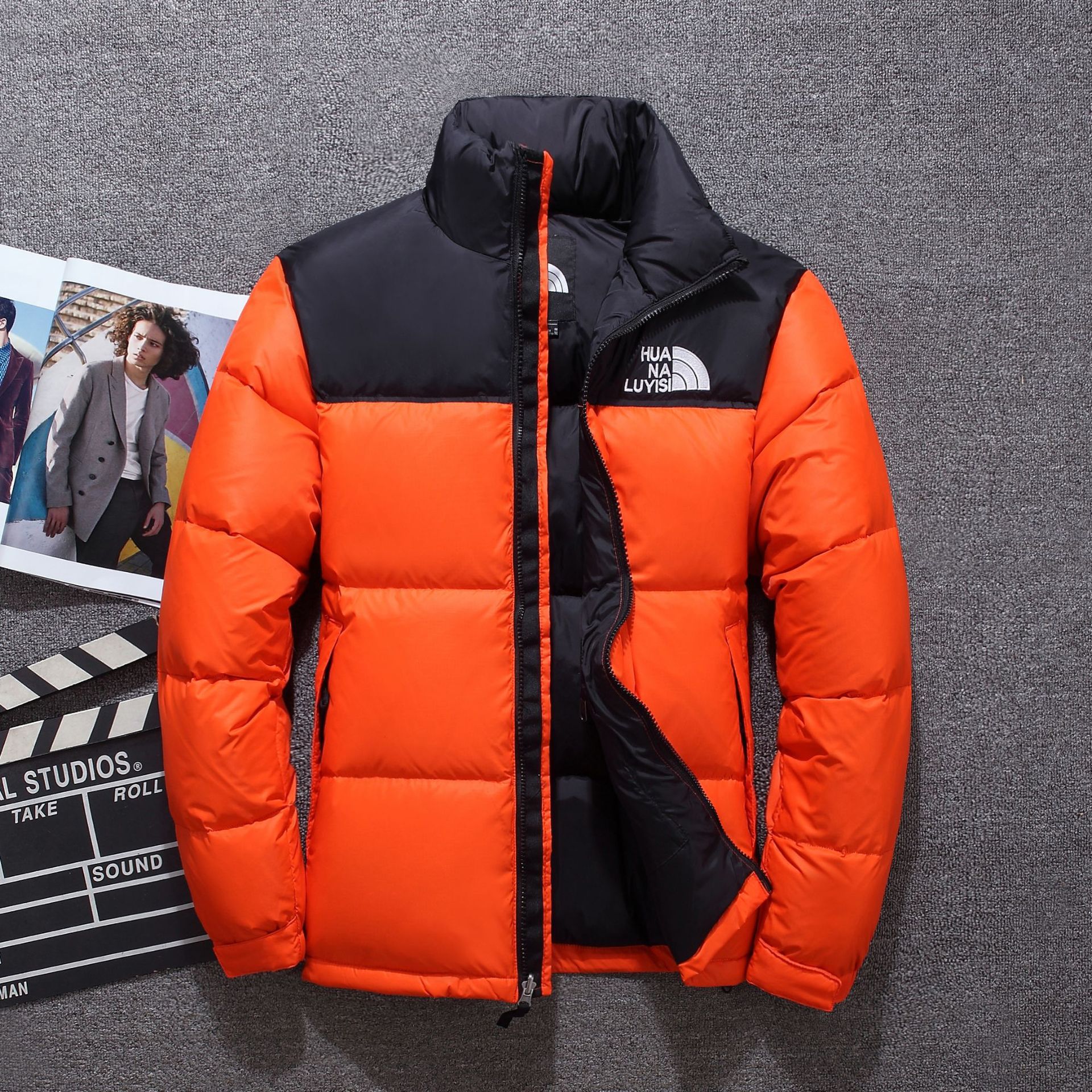 2021 North New Style Men's Down Jacket Korean version, large size, loose, short style, multi-color and multi-size for teenagers, one-piece consignment Specification image