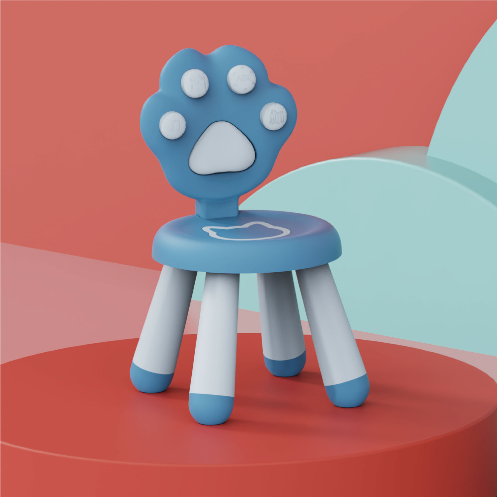 Children's benches, call chairs, plastic backrest chairs for kindergartens, baby home small chairs, anti-slip belts, music children's chairs details Picture