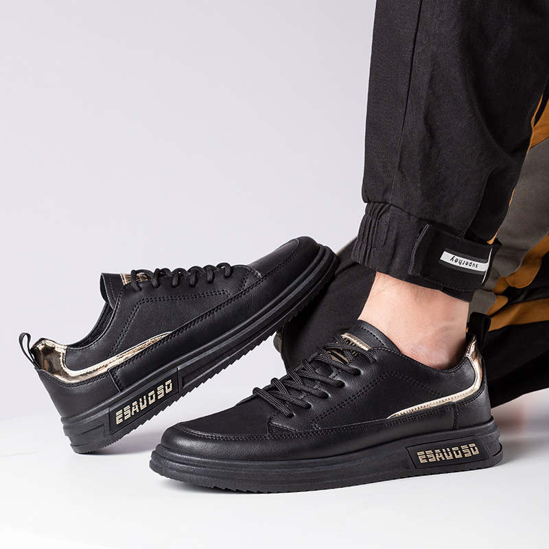 Shoe men's shoes autumn 202 new fashion shoes casual shoes versatile small black shoes trend fashion comfortable sports shoes
