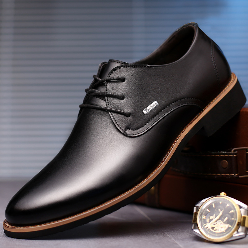 202 Spring single shoe Business dress men's shoes Men's casual leather shoes soft soled leather men's single shoes shoes