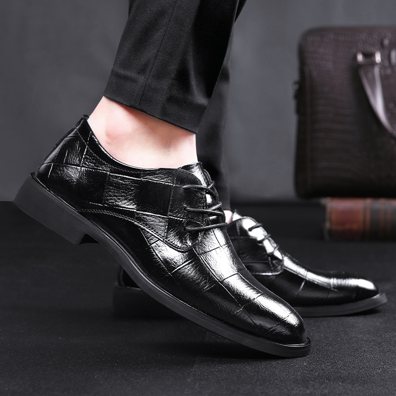 Leather shoes men's new summer fashion business leather shoes casual leather formal men's shoes comfortable breathable shoes tide
