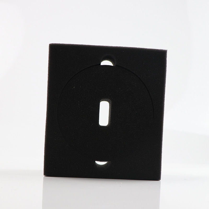 Black packaging sponge customized according to provided drawings, punched gift box filling factory direct sales, high-quality sponge wholesale details Picture
