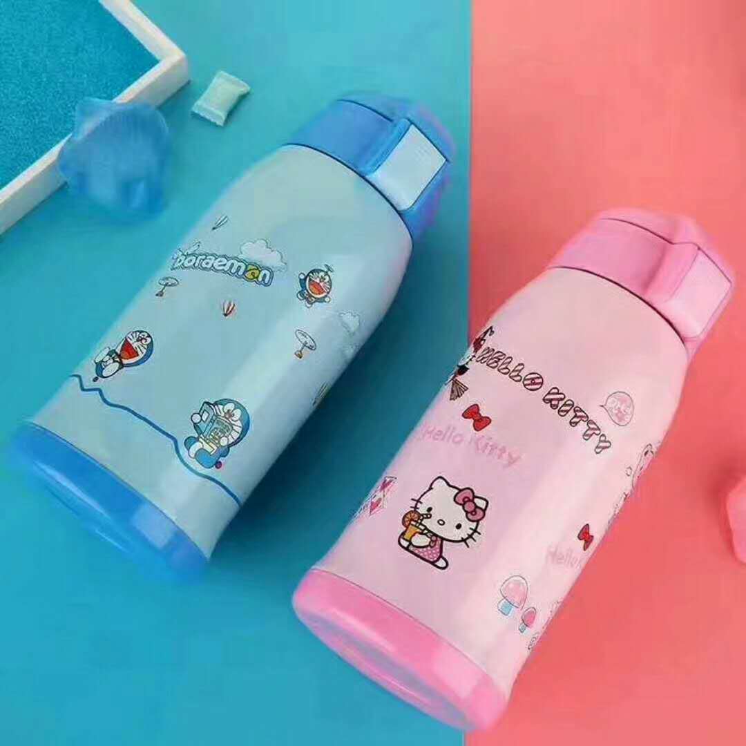 New cartoon stainless steel vacuum insulated cup, customized creative children's kettle with straw, baby water cup gift wholesale, portable and easy to clean, food-grade silicone straw, multiple colors and patterns to choose from, baby water cup. Item Picture