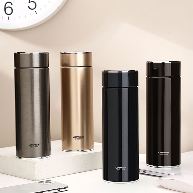 HUFA304 stainless steel insulated water cup for men, portable tea brewing cup for business vehicles, event gift with engraved LOGO