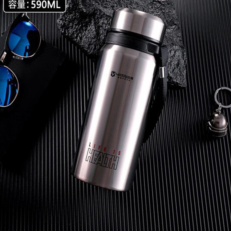 Thermos flasks, thermos cups, large-capacity men's and women's outdoor sports portable stainless steel water cups, car household cups