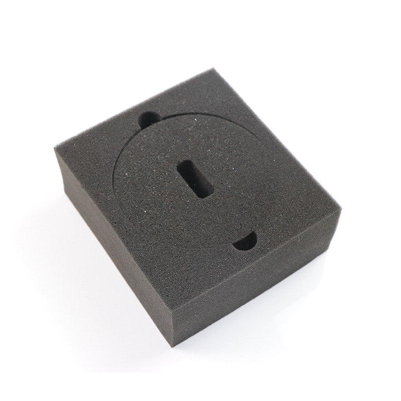Black packaging sponge customized according to provided drawings, punched gift box filling factory direct sales, high-quality sponge wholesale Item Picture