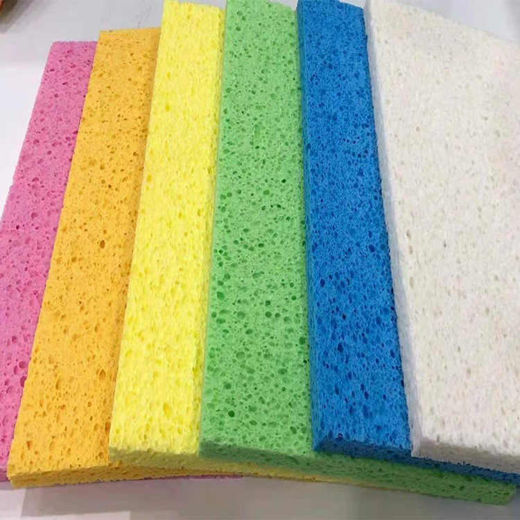 Kitchen cleaning sponge blocks, wood pulp cotton scouring pads, dishwashing sponges, household cleaning supplies, wood pulp cotton sponge manufacturers Specification drawing