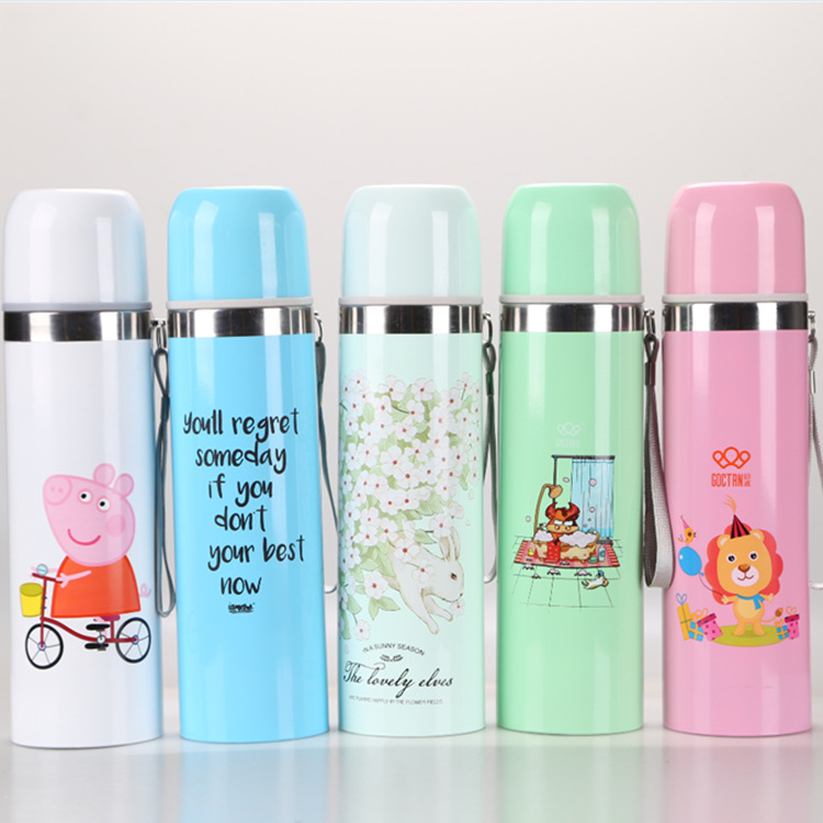 【 Factory Wholesale 】 High-end vacuum insulated cups, stainless steel cartoon children's insulated cups, advertising promotion, bullet heads