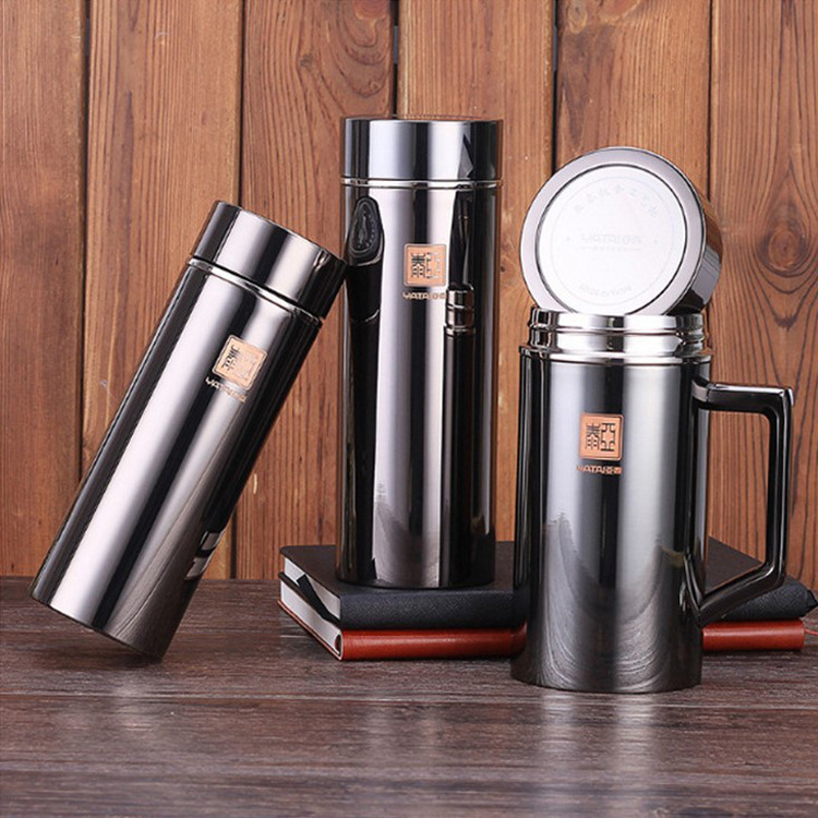 Titanium High series stainless steel titanium gold insulated cups, high-end business tea brewing and office cups for men and women, customized logo