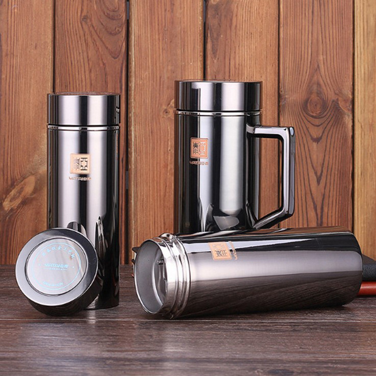 Titanium High series stainless steel titanium gold insulated cups, high-end business tea brewing and office cups for men and women, customized logo details Picture