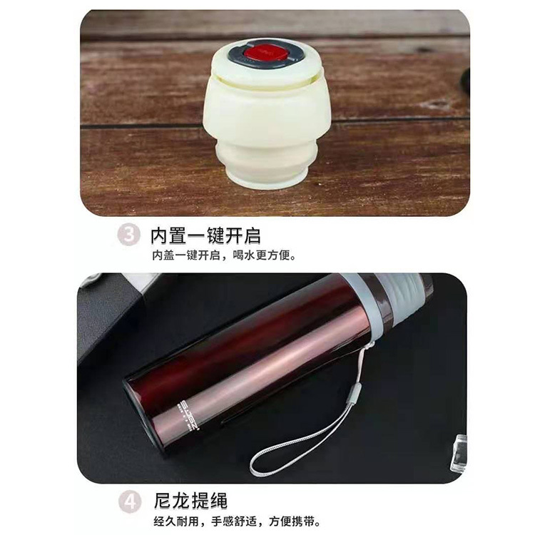 Customized new 304 stainless steel bullet-shaped insulated cup portable outdoor vacuum sports water cup Specification image