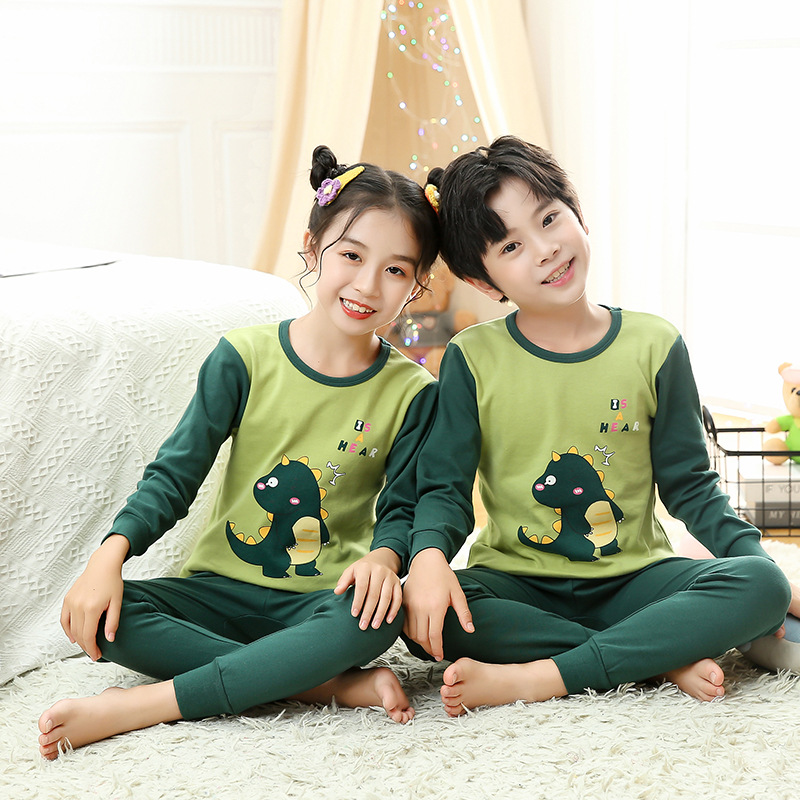 Children's long Johns set cotton men's and women's wear warm underwear cotton sweater pajamas wholesale