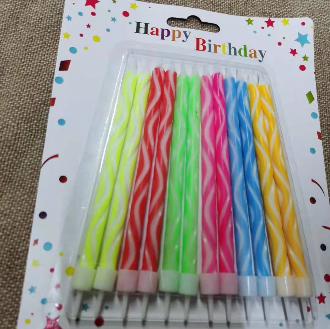 New long pole candle Party birthday cake small candles Children's birthday colorful candles decorative craft candles thumbnail