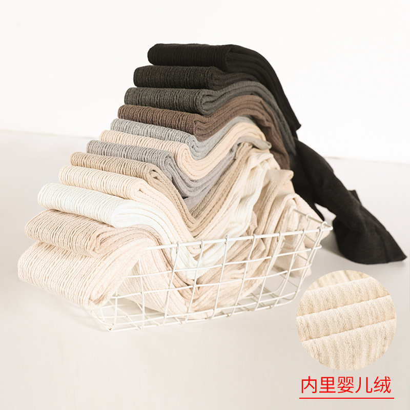 Autumn knitted twisted pantyhose women's outerwear 2021 new baby fleece versatile slimming one-piece threaded leggings