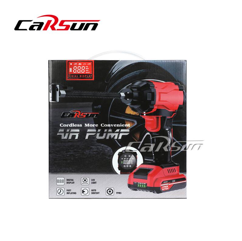 carsun 汽车电动充气宝车用无线充气泵 LED照明便捷式车载充气泵详情图5