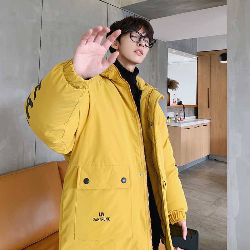 Clearance sale price: Hong Kong-style Korean-style trendy cotton-padded clothes, loose men's casual thickened hooded cotton-padded jackets, cotton-padded jackets and breadwear Specification image