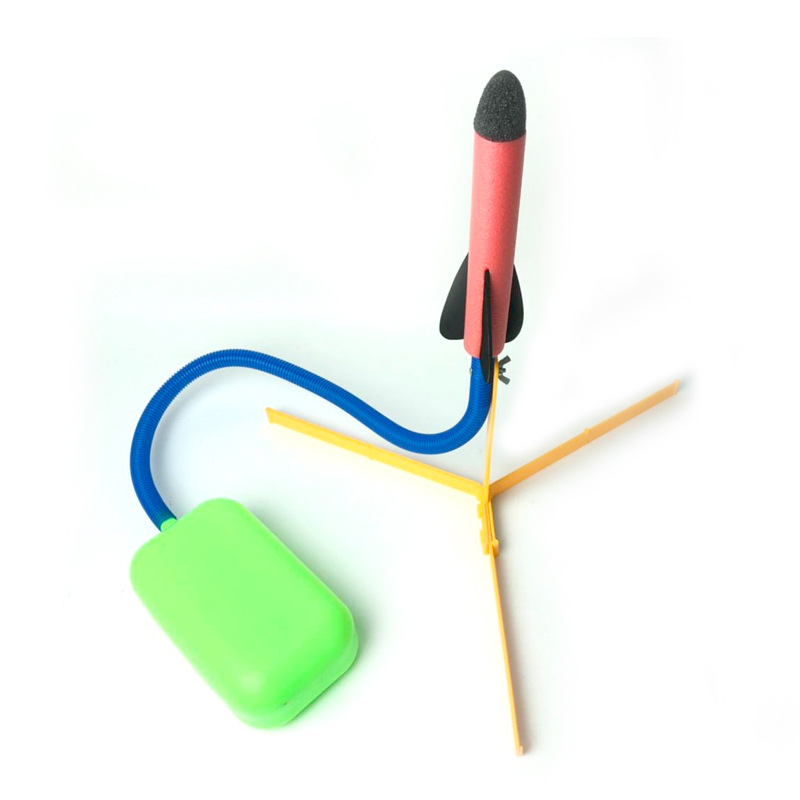 Children's foot-mounted plastic rocket launchers, pressure and air pressure outdoor sports toys, multiplayer game toys, direct supply from the manufacturer details Picture