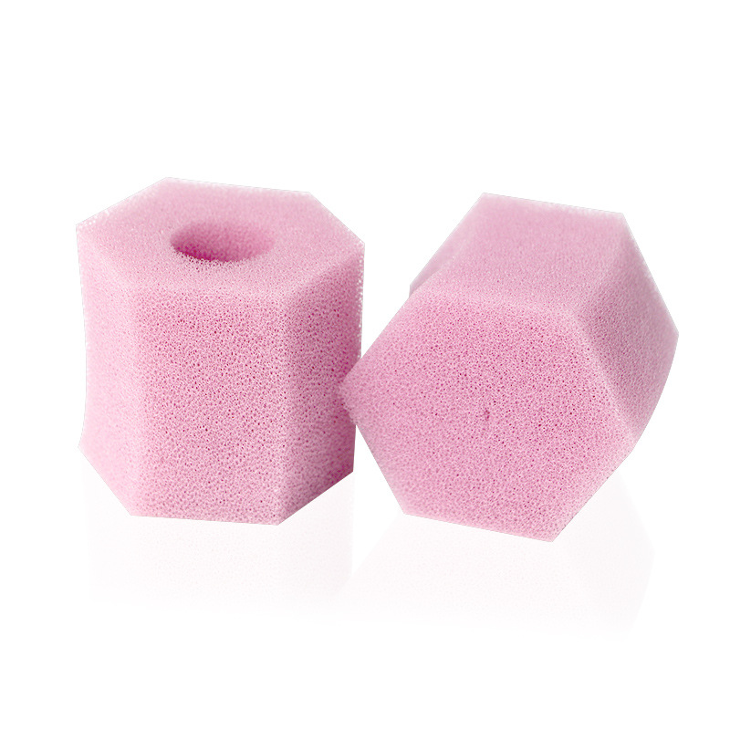 Black and white hexagonal star-shaped filter sponge block, 6mm nail polish gradient nail art rhombic foam wipe details Picture