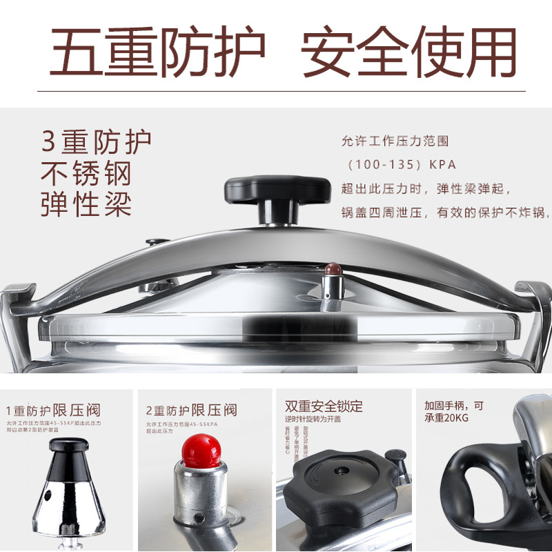 Explosion-proof pressure cookers, commercial large-capacity special gas induction cookers, universal large-scale cafeteria pressure cookers Application Scenario