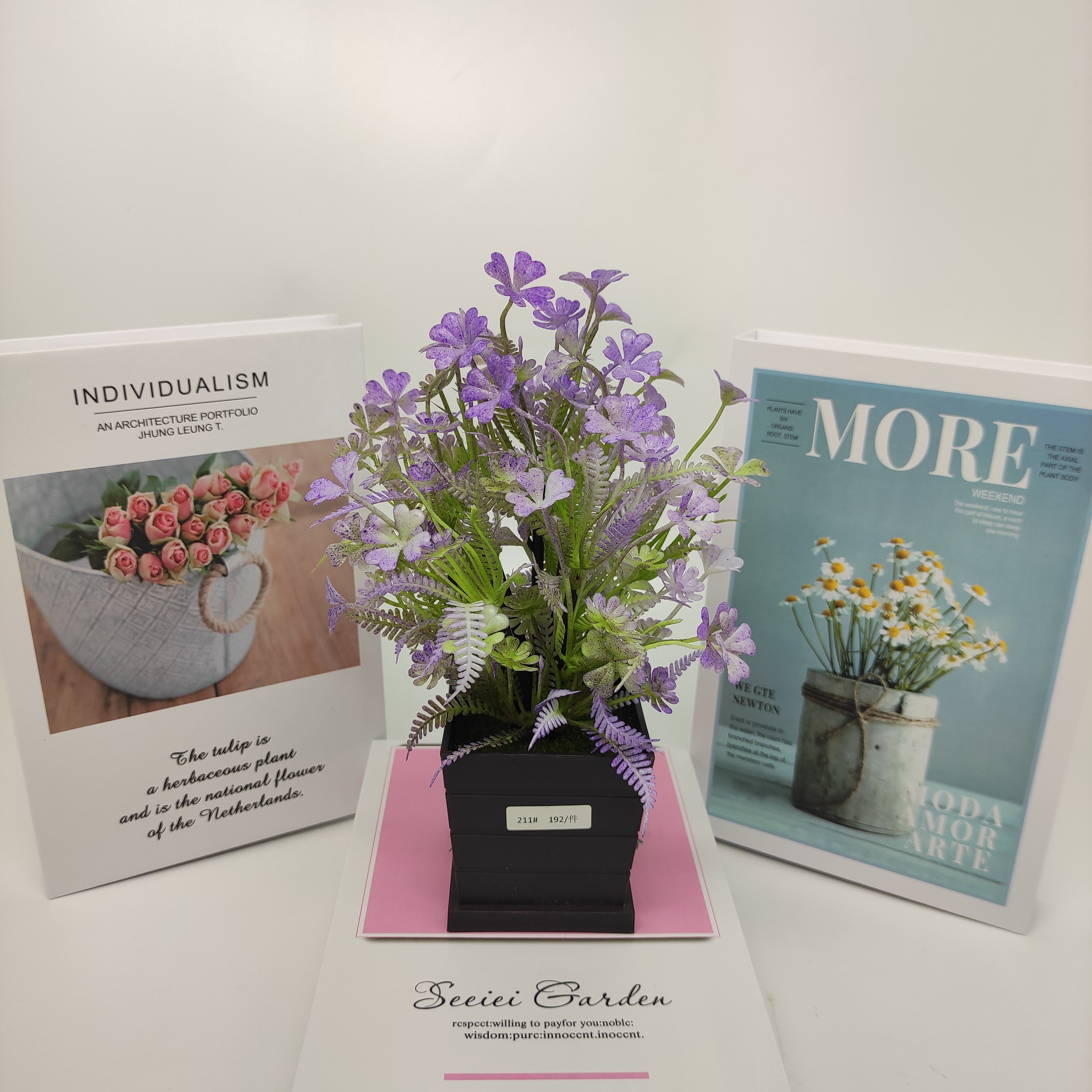 Mini artificial bonsai flowers, small potted plants, factory direct sales of artificial flower plants Specification image
