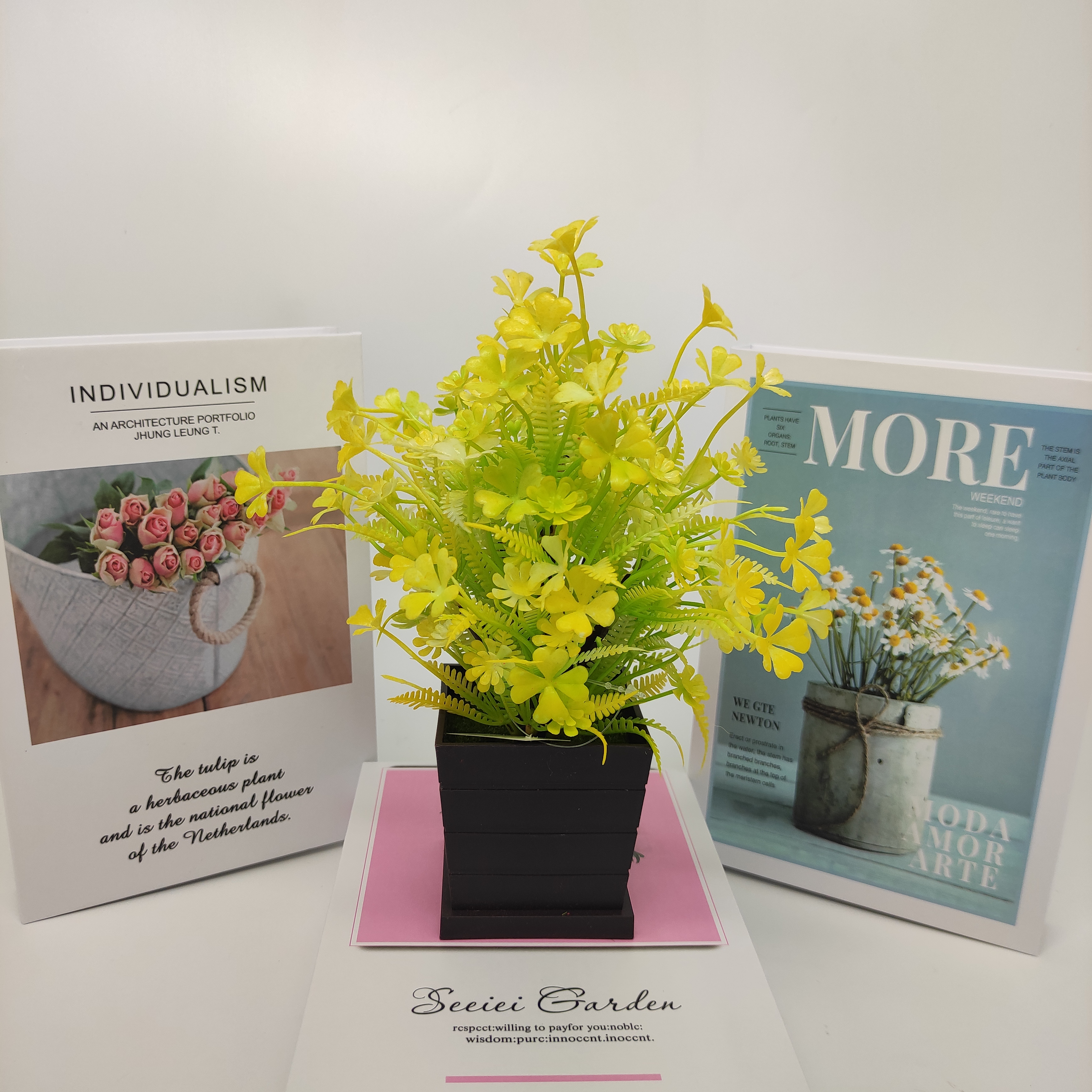 Mini artificial bonsai flowers, small potted plants, factory direct sales of artificial flower plants Application Scenario