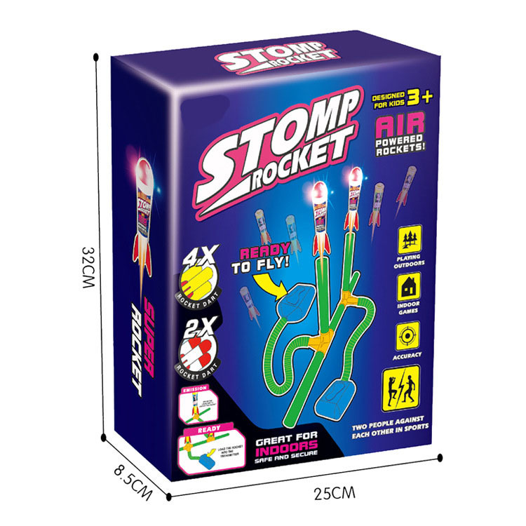 Cross-border street stall hot products: Outdoor interactive toys with EVA foam cotton that can be launched by stepping on the skyrocket launcher details Picture