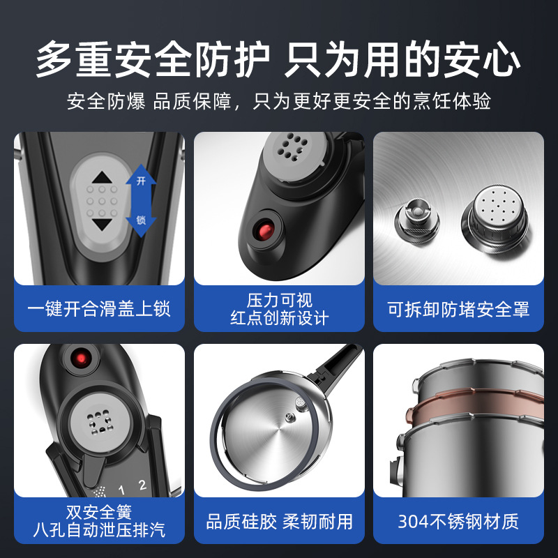 German 304 stainless steel pressure cooker, household gas induction cooker, universal explosion-proof mini pressure cooker with large capacity Application Scenario