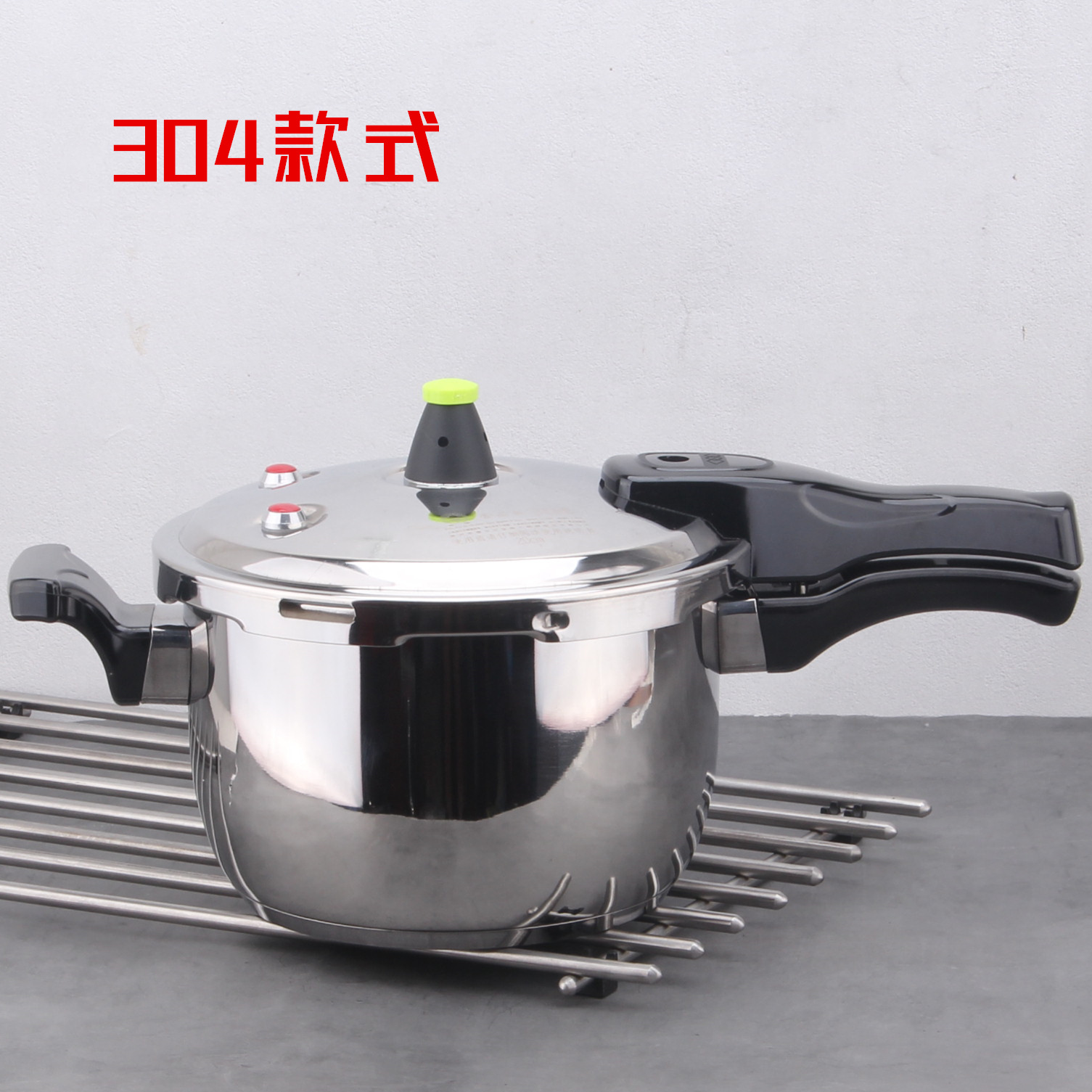 304 stainless steel pressure cooker thickened, suitable for commercial and household pressure cookers, gas stoves and induction cookers. Stainless steel cookware details Picture