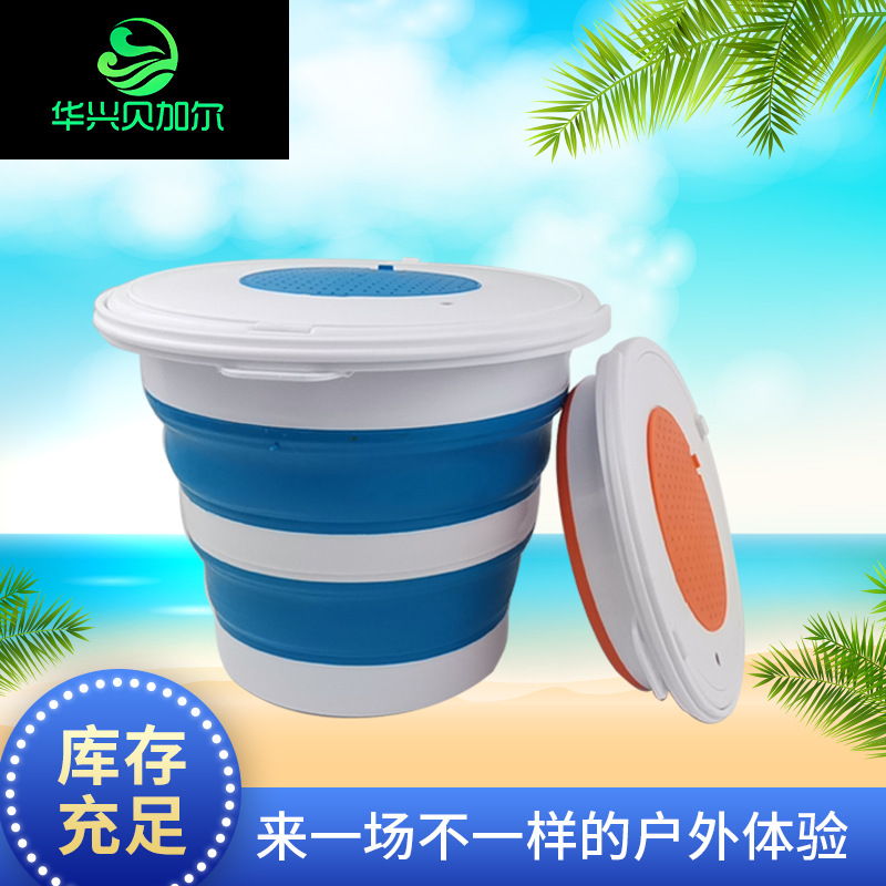 Spot portable folding bucket Multi-functional traveler home outdoor fishing bucket car folding bucket custom