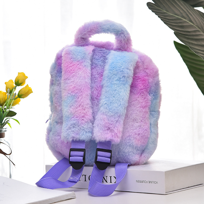 Wholesale of new seven-color plush schoolbags, cartoon animal cute student backpacks and children's casual backpacks for foreign trade Specification image