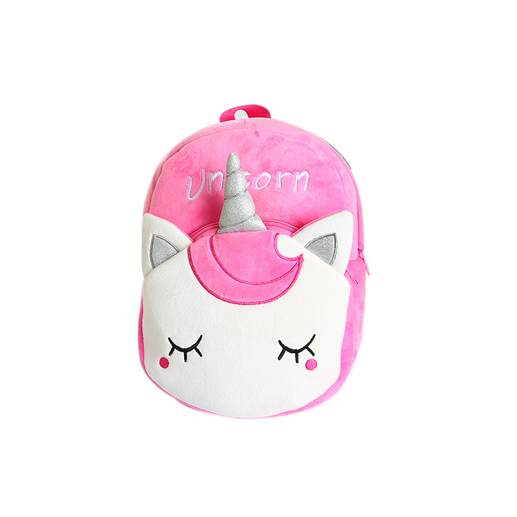 Wholesale of new cross-border unicorn plush toy backpacks for boys and girls and cute cartoon backpacks Item Picture