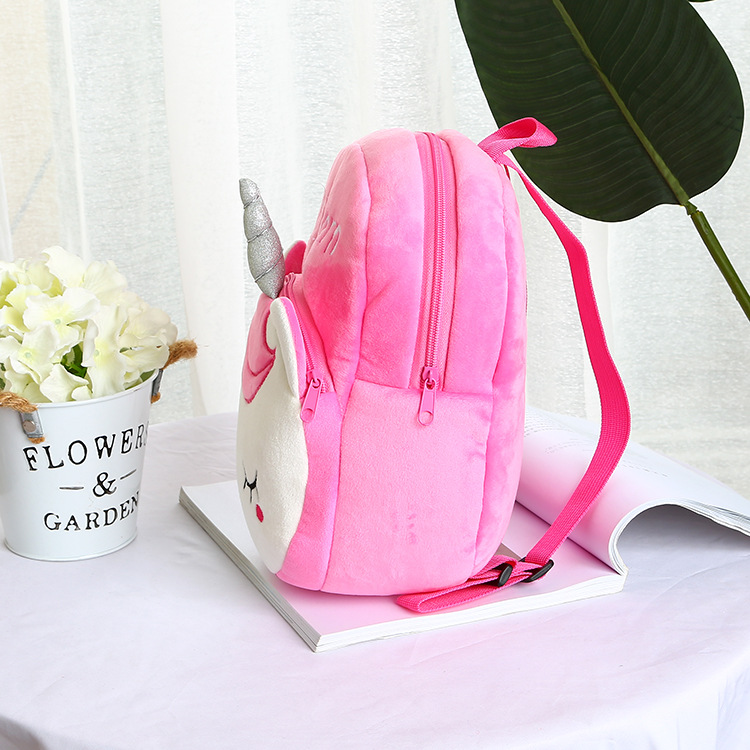 Wholesale of new cross-border unicorn plush toy backpacks for boys and girls and cute cartoon backpacks Specification image