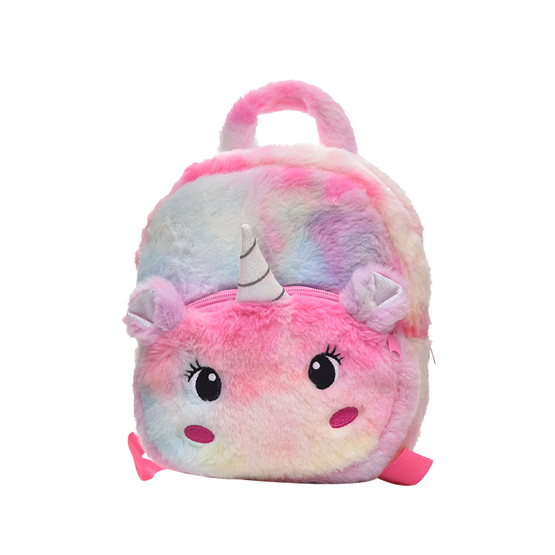 Wholesale of new seven-color plush schoolbags, cartoon animal cute student backpacks and children's casual backpacks for foreign trade Item Picture