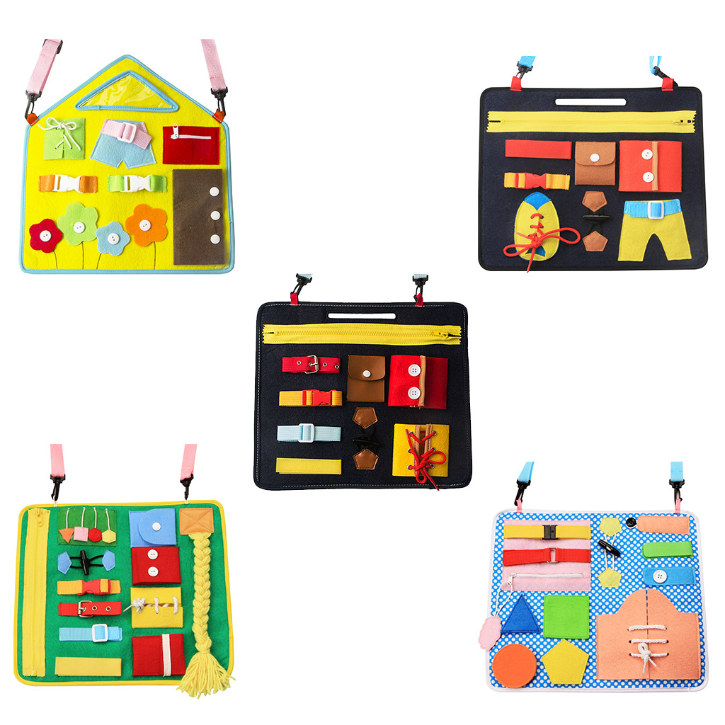 婴儿早教训练板 扣子拉链 早教挂板 启蒙益智玩具详情图5