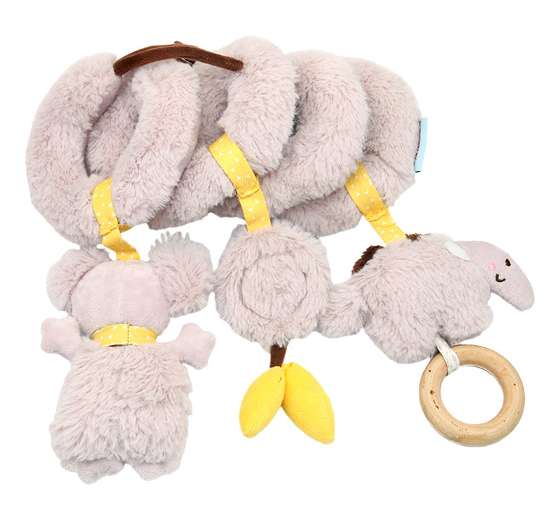 Cute koala bed with safety mirror, paper plush bed, bell car music pendant Item Picture
