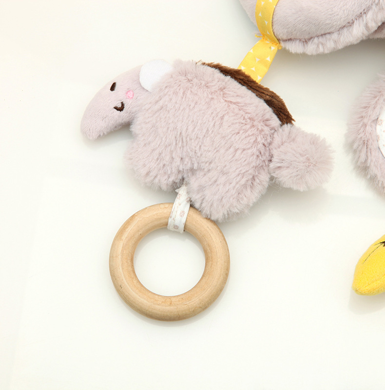 Cute koala bed with safety mirror, paper plush bed, bell car music pendant Specification image
