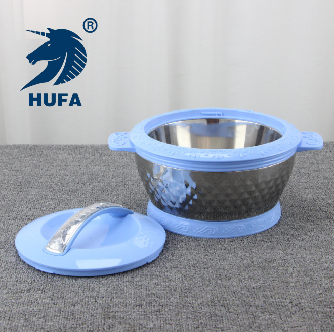 New foreign trade products: stainless steel insulated pot, plastic steel double-layer foaming cold preservation and freshness preservation pot, diamond point African set pot Specification image
