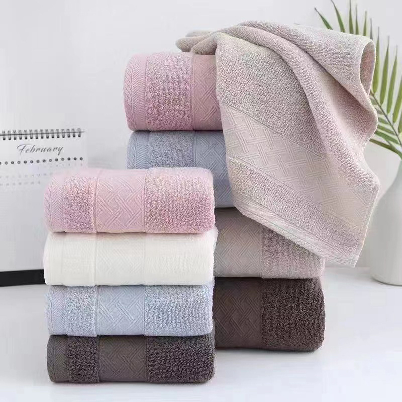Toalla de baño de algodón toalla de juego de toallas para hombres y mujeres baño de adultos de uso doméstico 100% algodón suave no se pierde toalla súper absorbente details Picture