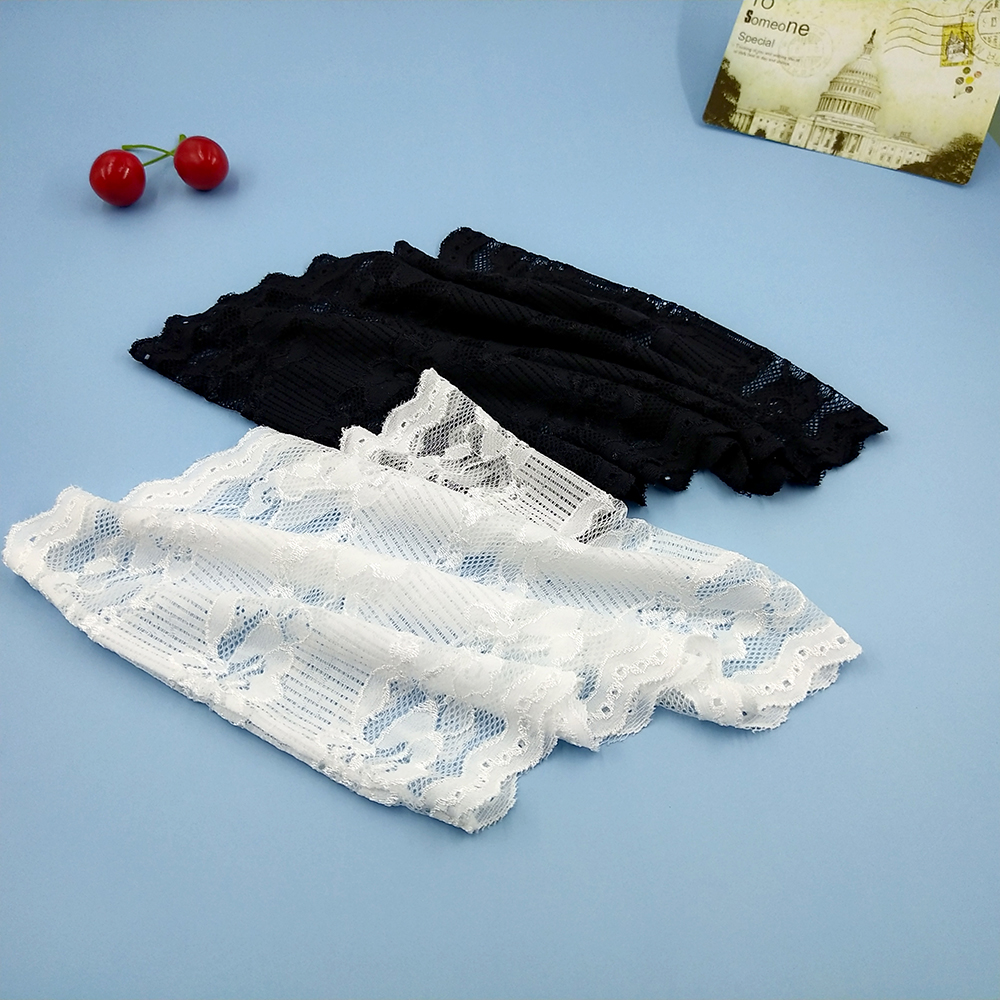 Student single-layer lace without inner lining, transparent strapless, soft, light, breathable, short, fully transparent wrap, one-line bust Application Scenario