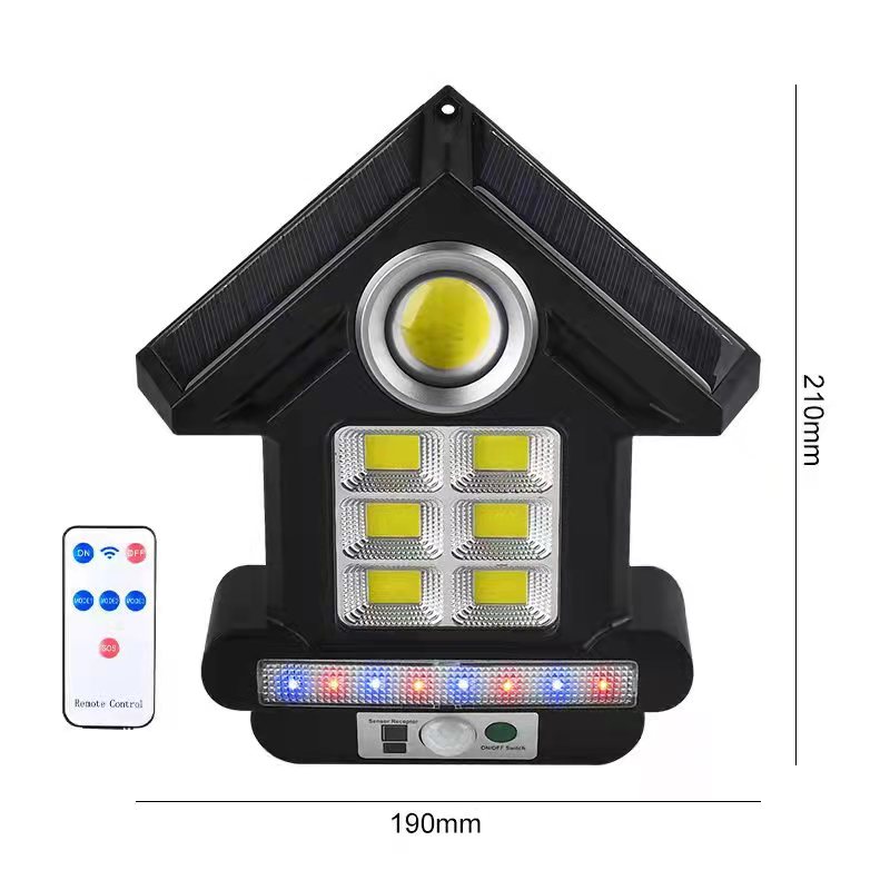 New solar outdoor LED garden wall light human body sensing garden terrace garage door waterproof safety street light thumbnail