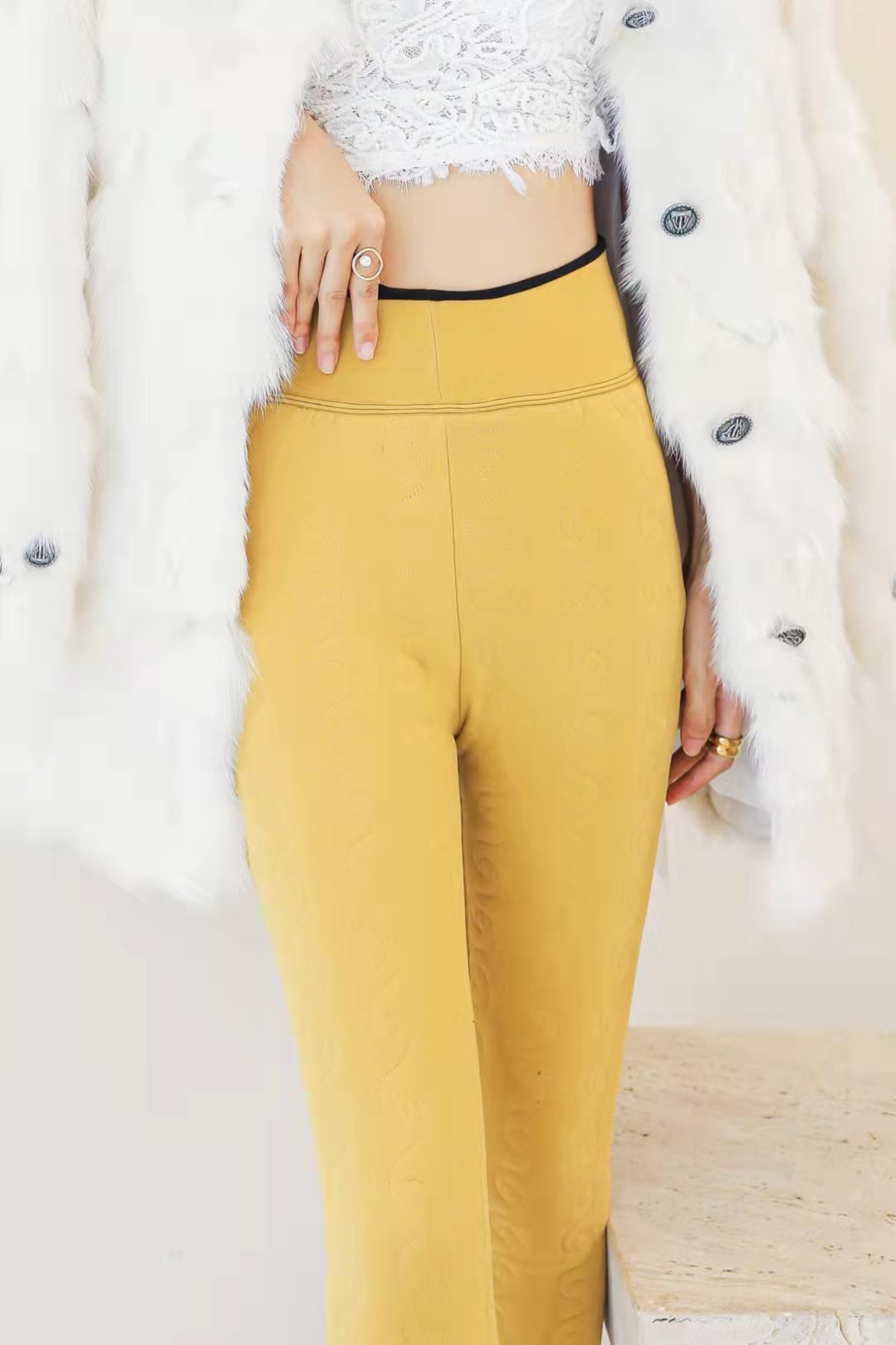 New fashion winter leggings High waisted stretch thick thermal silk foot pants