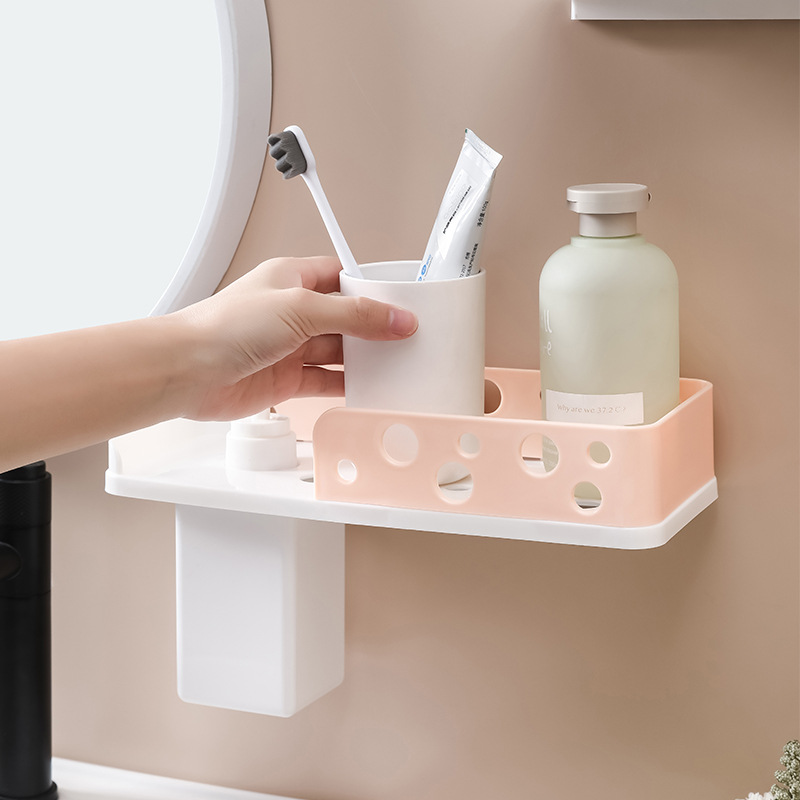 Bathroom storage rack, shower room, bathroom, no need for drilling, toilet, washroom, wall-mounted body wash storage rack Specification image