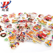 HM three-dimensional Christmas bubble sticker card children's cartoon cartoon Sticker Sticker Baby Diary bonus sticker