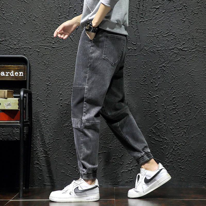 The new autumn stretch jeans for men, stylish and casual trousers, and the trendy brand Weiha loose nine-inch tapered men's pants Application Scenario